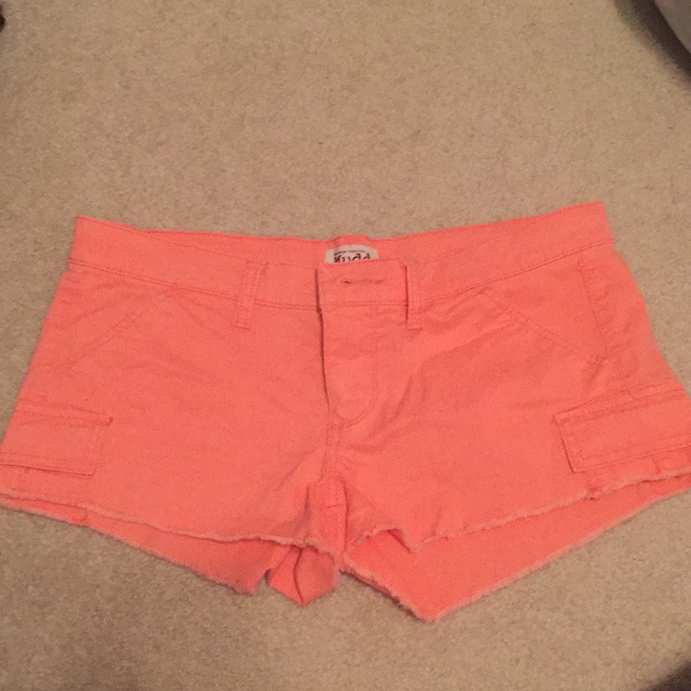 Bright pink shorts